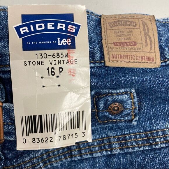 RIDERS BY LEE Women’s Medium Wash Jeans Size 16 Petite ( measures smaller) NEW - Picture 8 of 15